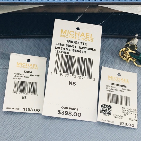 3PCS Michael Kors Bridgette Messenger Bag Wallet - Picture 8 of 8